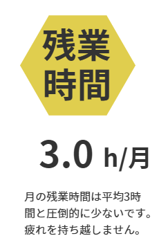 残業時間 3.0h/月